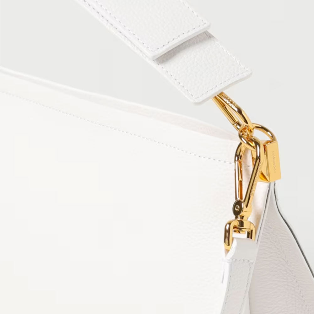 Borsa Donna a Mano Media COCCINELLE in Pelle linea Spin colore Brillant White - Celadon Green