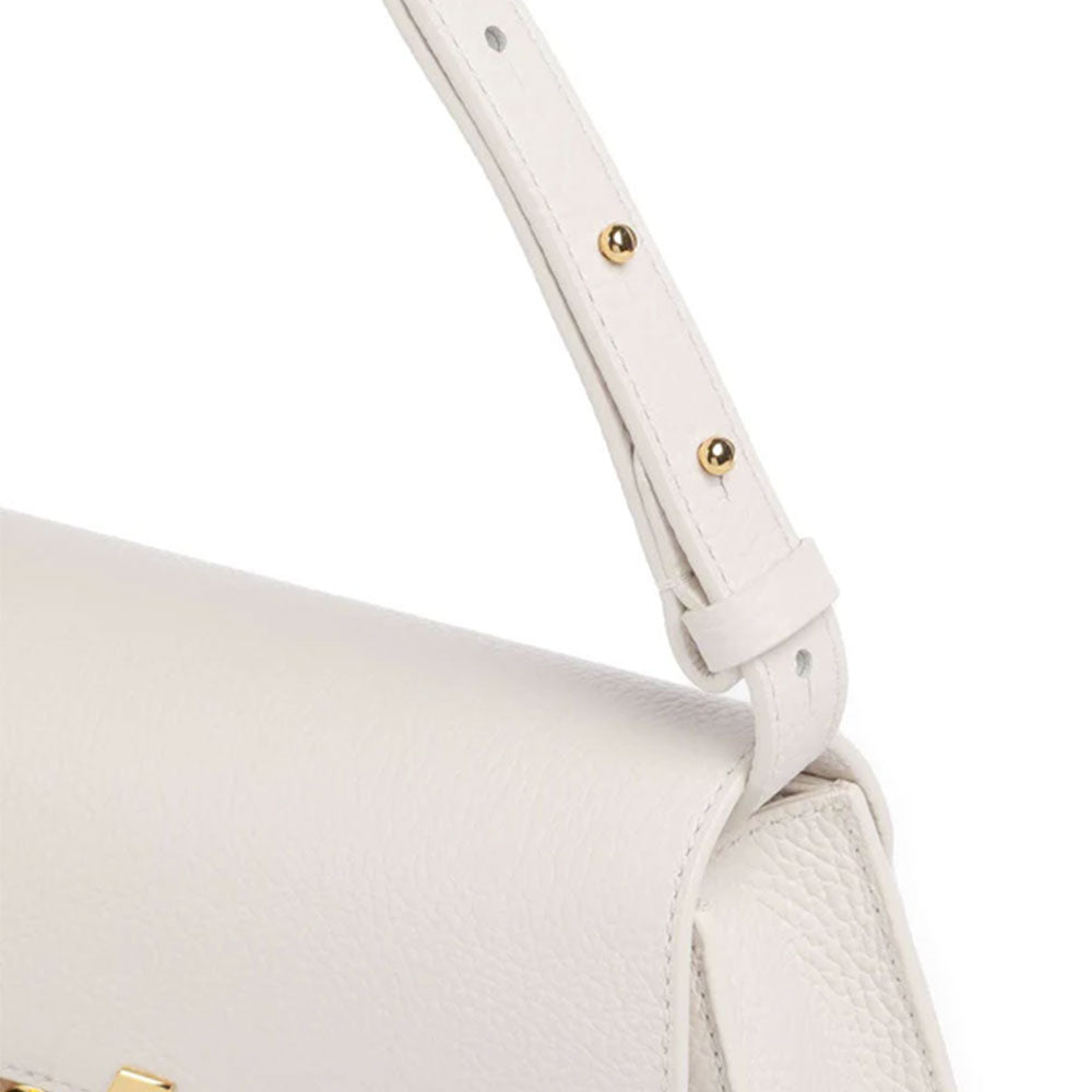 Borsa Donna a Spalla COCCINELLE in Pelle Colore Blanco linea Dew Medium