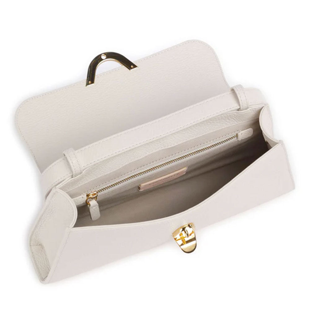 Borsa Donna a Spalla COCCINELLE in Pelle Colore Blanco linea Dew Medium