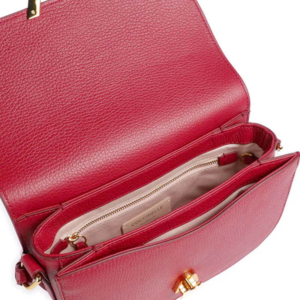 Borsa Donna a Tracolla COCCINELLE in Pelle Sangria linea Dew Small
