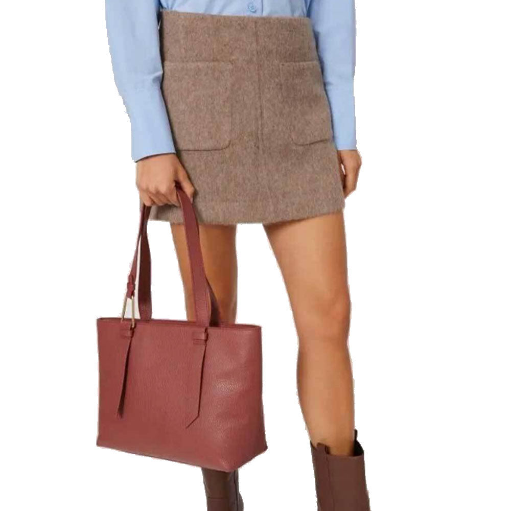 Borsa Shopping COCCINELLE in Pelle Linea Malory Colore Grafite Misura Media