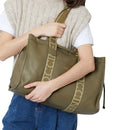 Borsa Donna a Spalla COCCINELLE in Pelle Linea 2Day Signature Large colore Lambskin White