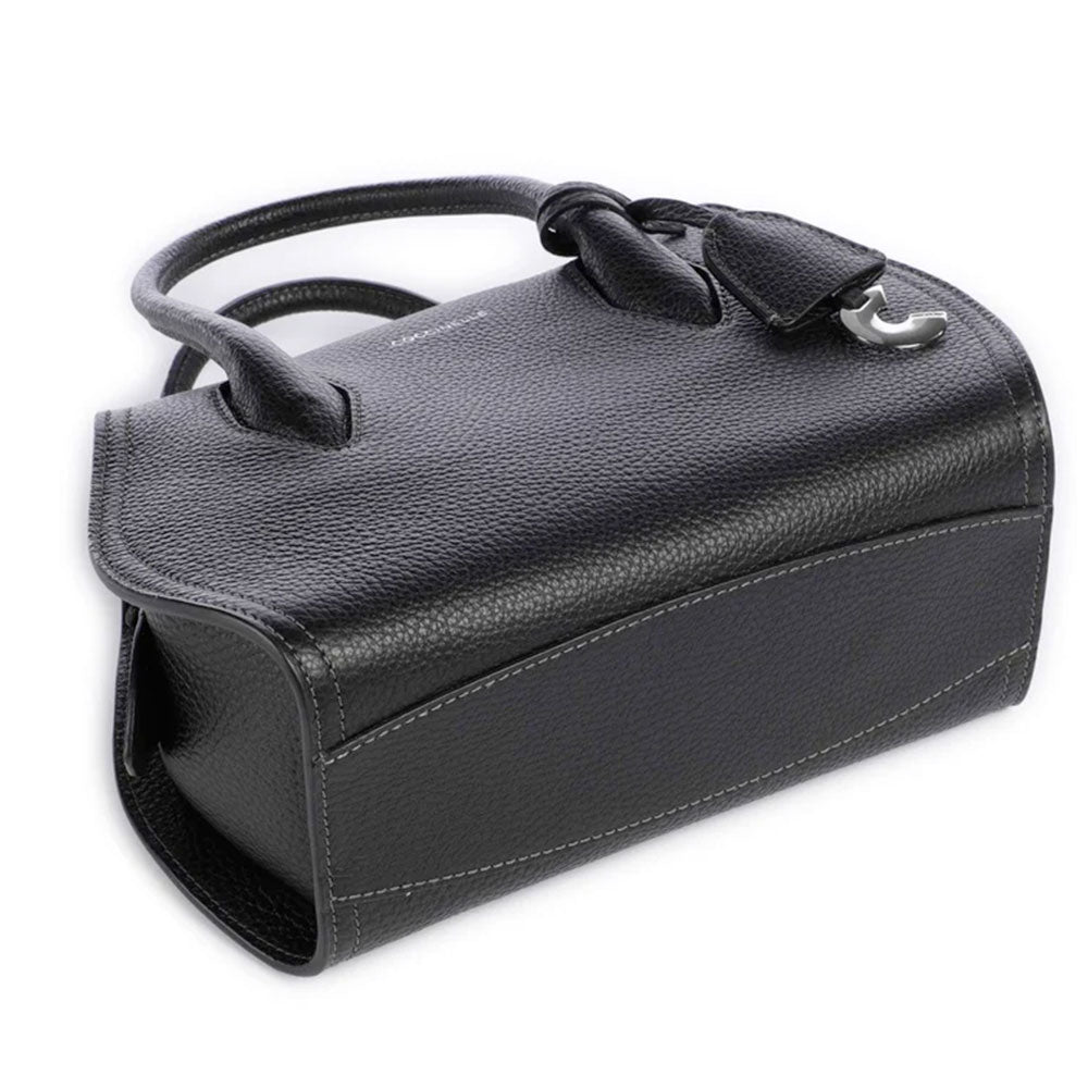 Women's Small Black Leather Handbag COCCINELLE Lord