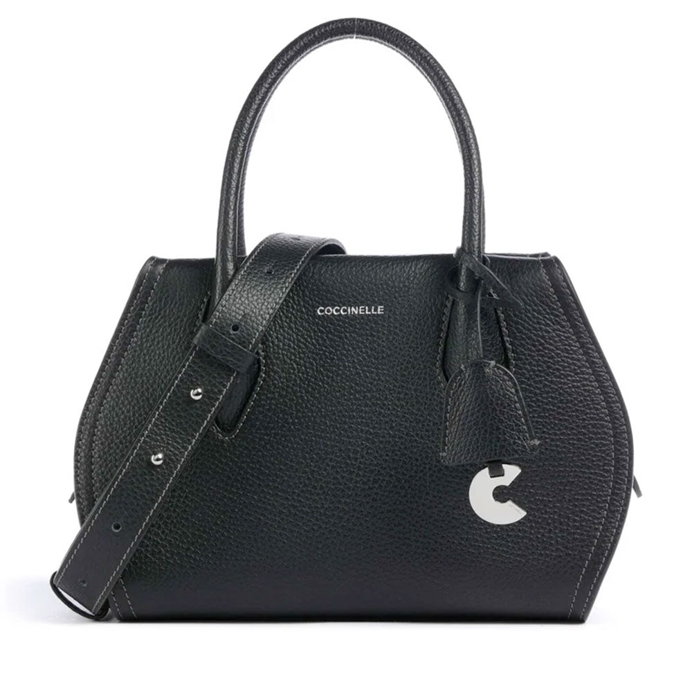 Borsa Donna a Mano COCCINELLE in Pelle Linea Lord colore Nero Misura Small