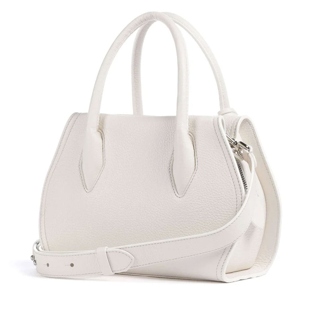 Borsa Donna a Mano COCCINELLE in Pelle Linea Lord colore Blanco Misura Small