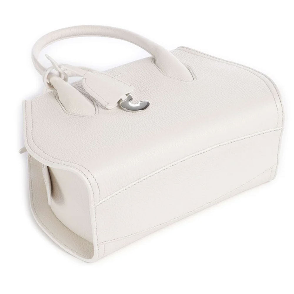 Women's Small Leather Handbag COCCINELLE Lord in Blanco