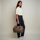 Women's Fondant Brown Leather Handbag COCCINELLE York L