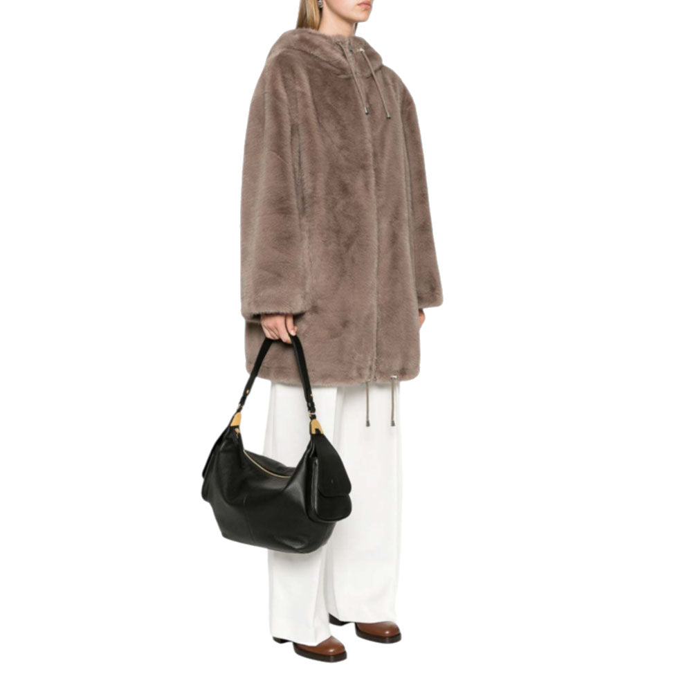 Borsa Donna a Spalla COCCINELLE in Pelle Colore Lambskin White linea Campus