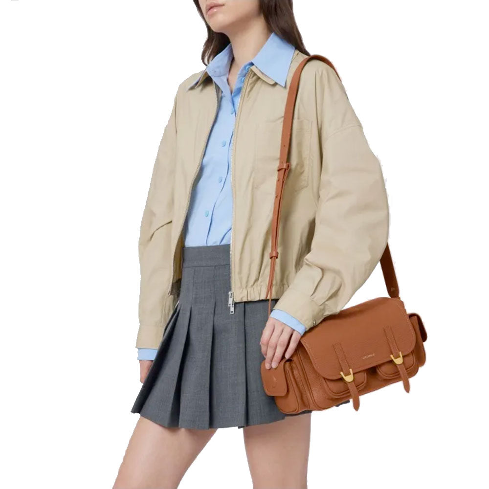 Borsa Donna a Tracolla COCCINELLE in Pelle Colore Cuir linea Campus Medium