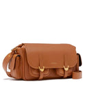 Damen-Umhängetasche COCCINELLE aus Leder in Cognac Modell Campus Medium