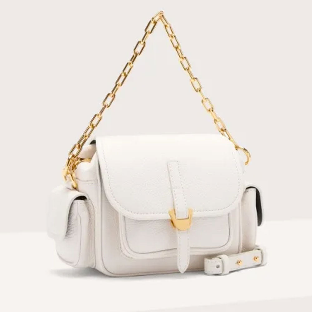 Borsa Donna a Mano COCCINELLE in Pelle Colore Blanco linea Campus Mini