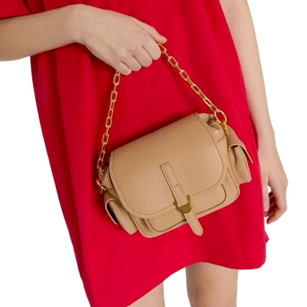 Borsa Donna a Mano COCCINELLE in Pelle Colore Skin linea Campus Mini