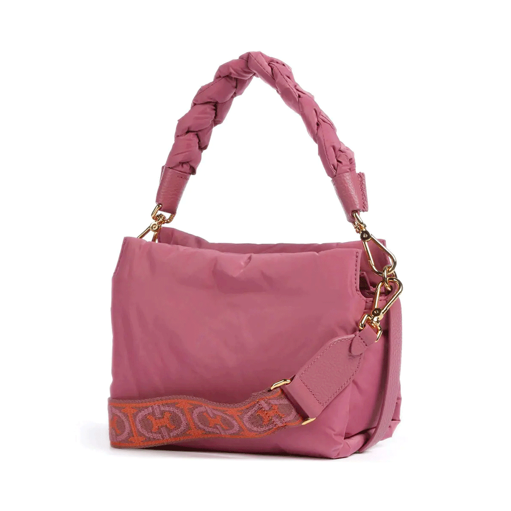 Borsa Donna a Mano COCCINELLE linea Boheme Puffy Nylon Colore Rosewood