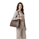 Damen-Schultertasche COCCINELLE Modell C-Easy Large in Berry