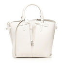 Kleine Damen-Beuteltasche COCCINELLE aus Leder Modell Flores in Blanco