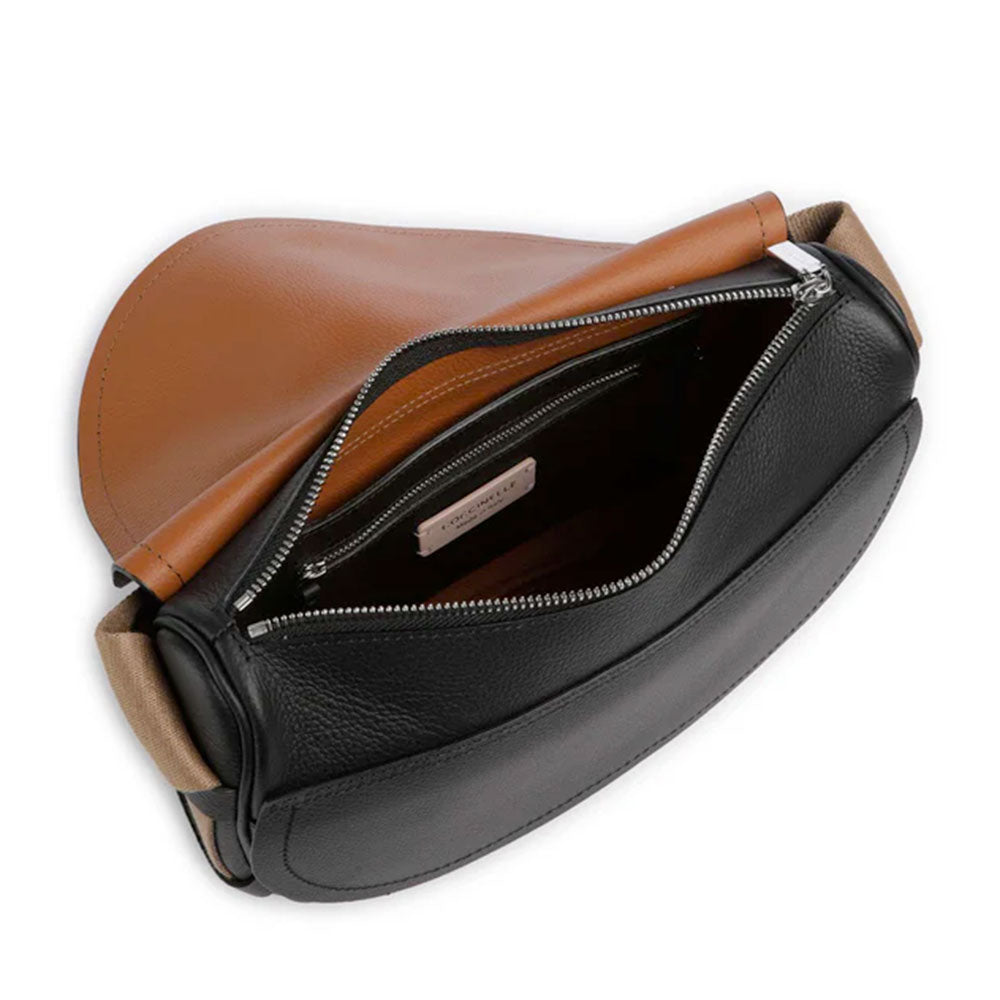 Borsa Donna a Tracolla COCCINELLE in Pelle linea Raquel Colore Noir - Cuir
