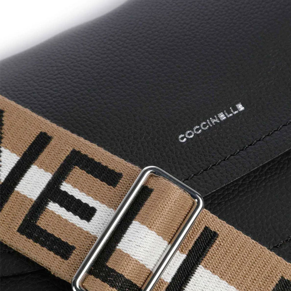Borsa Donna a Tracolla COCCINELLE in Pelle linea Raquel Colore Noir - Cuir