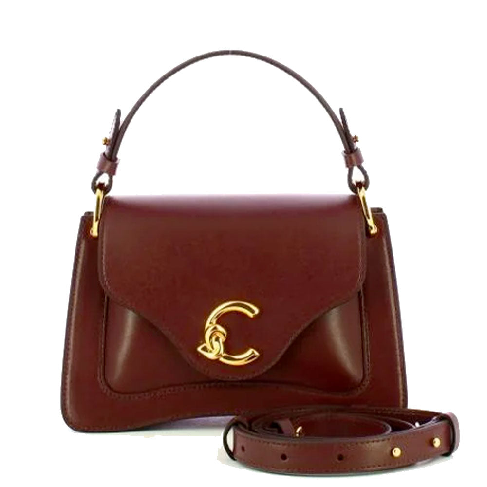 Women's Handbag COCCINELLE C-Me Calf Cocker Small in Berry Leather