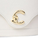 Damen-Umhängetasche COCCINELLE aus genarbtem Leder in Pearl Modell C-Me Small