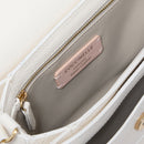 Damen-Umhängetasche COCCINELLE aus genarbtem Leder in Pearl Modell C-Me Small