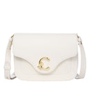Damen-Umhängetasche COCCINELLE aus genarbtem Leder in Pearl Modell C-Me Small