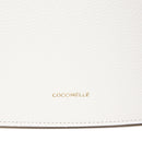 Damen-Umhängetasche COCCINELLE aus genarbtem Leder in Pearl Modell C-Me Small
