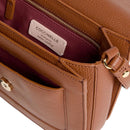 Damen-Umhängetasche COCCINELLE aus genarbtem Leder in Cognac Modell C-Me Small