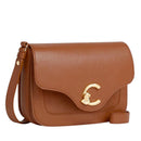 Damen-Umhängetasche COCCINELLE aus genarbtem Leder in Cognac Modell C-Me Small