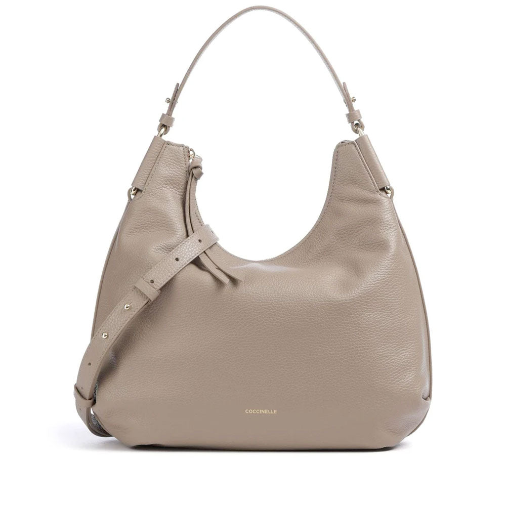 Borsa Donna Hobo a Spalla COCCINELLE Linea Rebekka Colore Warm Taupe