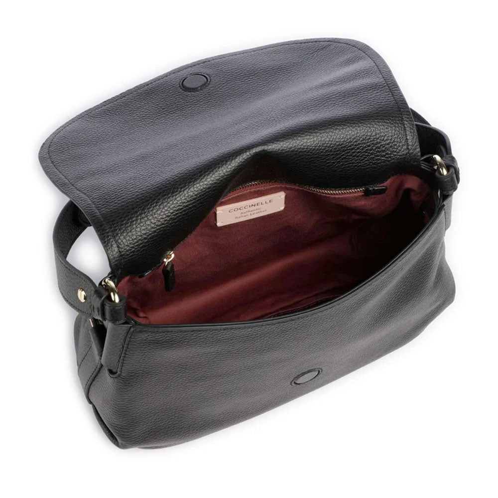 Borsa Donna a Tracolla COCCINELLE Linea Rebekka Colore Nero Misura Grande