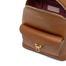 Großer Damen-Rucksack COCCINELLE aus Leder Modell Beat Generation in Cognac