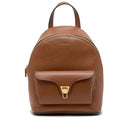 Großer Damen-Rucksack COCCINELLE aus Leder Modell Beat Generation in Cognac