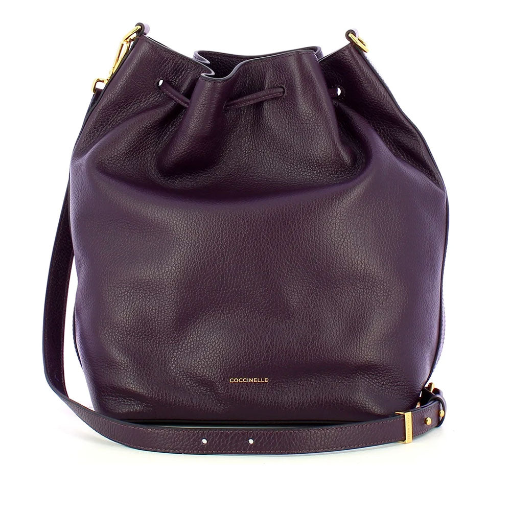 Borsa Donna a Tracolla COCCINELLE in Pelle linea Beat Generation Large Colore Prune