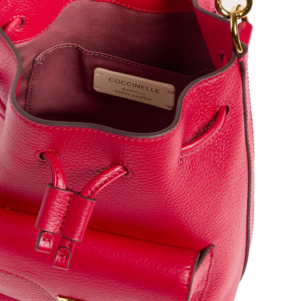 Damen-Henkeltasche COCCINELLE aus Leder Modell Beat Generation Small in Scarlet