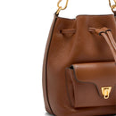 Damen-Henkeltasche COCCINELLE aus Leder Modell Beat Generation Small in Cognac