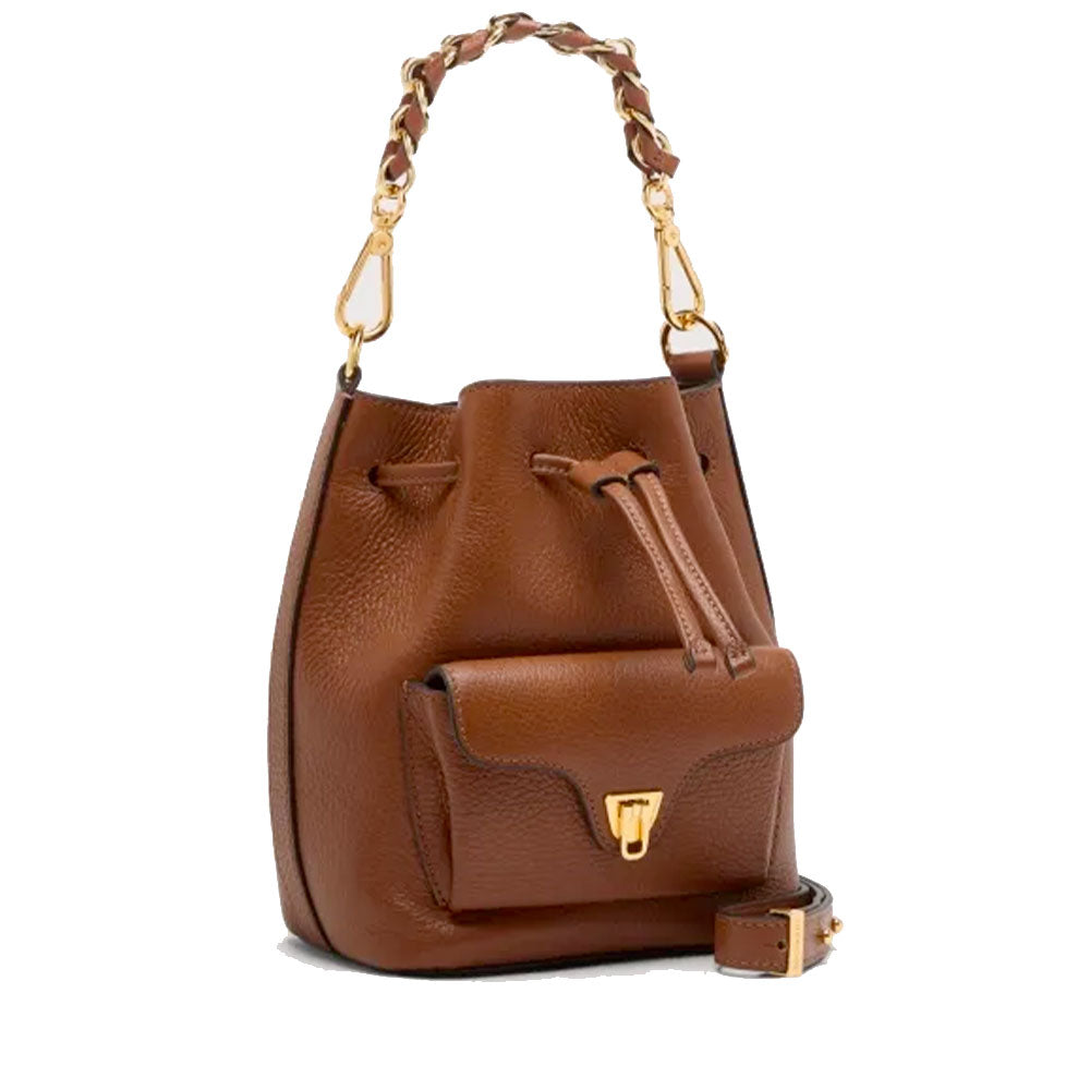Damen-Henkeltasche COCCINELLE aus Leder Modell Beat Generation Small in Cognac