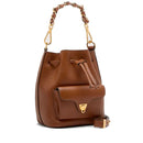 Damen-Henkeltasche COCCINELLE aus Leder Modell Beat Generation Small in Cognac