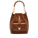 Damen-Henkeltasche COCCINELLE aus Leder Modell Beat Generation Small in Cognac