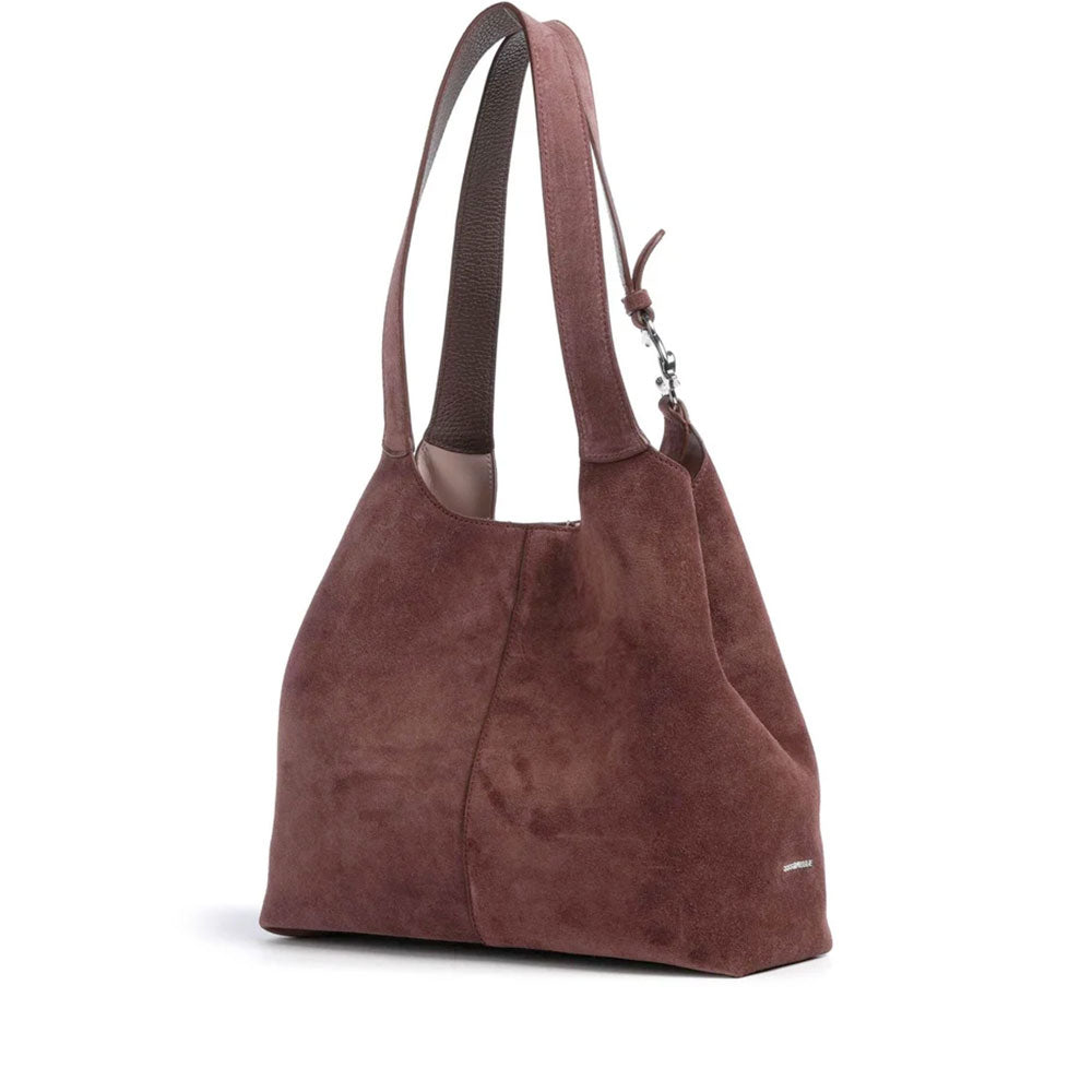 Women's Shoulder Bag COCCINELLE C-Easy in Berry Suede