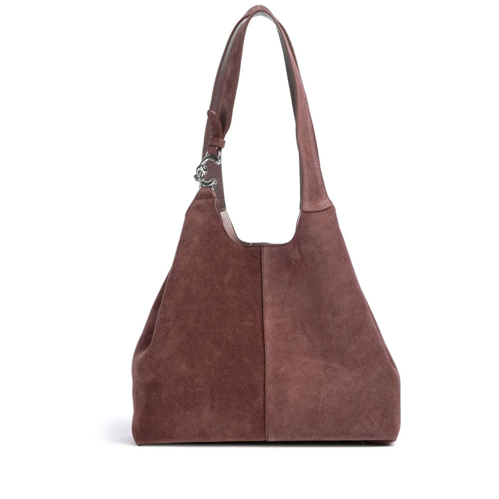 Women's Shoulder Bag COCCINELLE C-Easy in Berry Suede