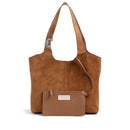 Borsa Donna a Spalla COCCINELLE in Camoscio Linea C-Easy Colore Cognac