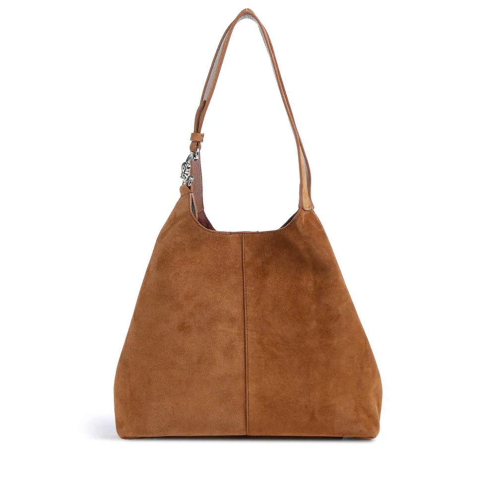 Borsa Donna a Spalla COCCINELLE in Camoscio Linea C-Easy Colore Cognac