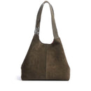 Damen-Schultertasche COCCINELLE aus Wildleder Modell C-Easy in Fango