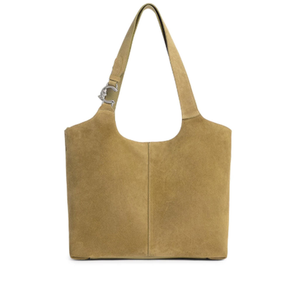 Borsa Donna a Spalla COCCINELLE in Camoscio Linea C-Easy Colore Seagrass