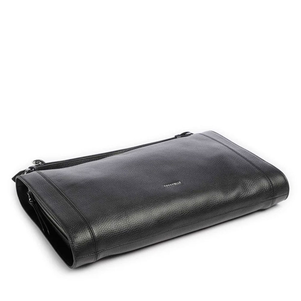 Women's Black Leather Hobo Shoulder Bag COCCINELLE Elinor