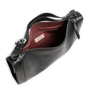 Women's Black Leather Hobo Shoulder Bag COCCINELLE Elinor