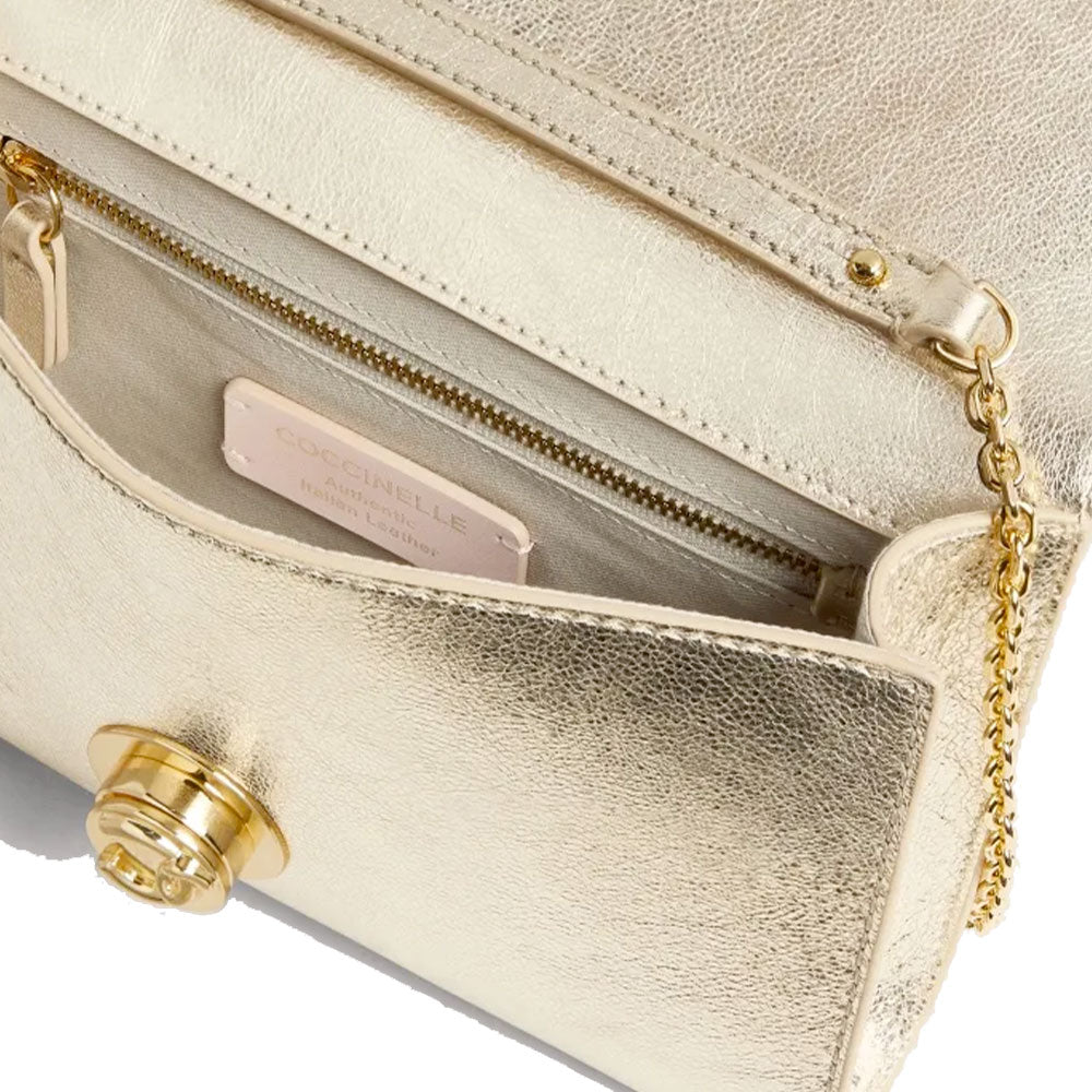 Borsa Donna MIni a Tracolla COCCINELLE Linea Nikla Colore Pale Gold