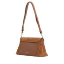 Borsa Donna a Spalla COCCINELLE Linea Nikla in Pelle Scamosciata Colore Cognac