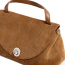 Borsa Donna a Mano COCCINELLE Linea Nikla Medium In Pelle Scamosciata Colore Cognac