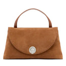 Borsa Donna a Mano COCCINELLE Linea Nikla Medium In Pelle Scamosciata Colore Cognac